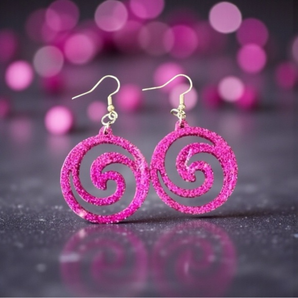 Resin Sparkle Earrings